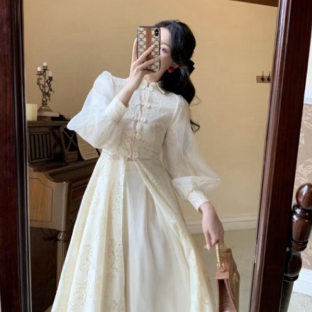 Preloved Dress Cheongsam (bisa buat berhijab) Size M - BACA DESKRIPSI