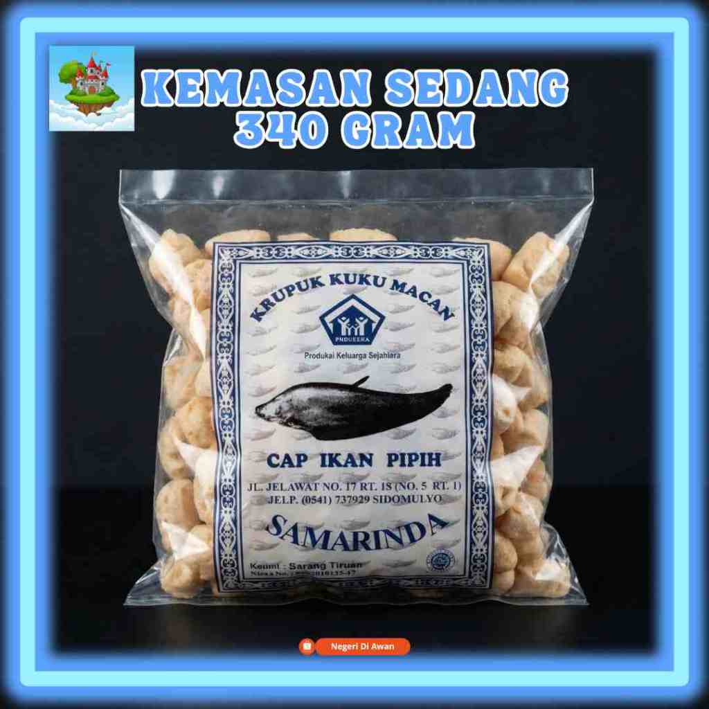 Amplang Kuku Macan 100% Asli Ikan Pipih Samarinda (Cap Ikan Pipih) - Kerupuk Kuku Macan 100% Ikan Pi