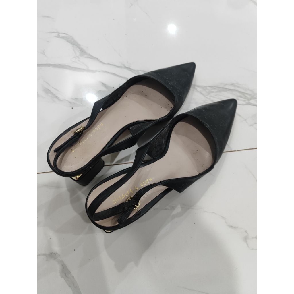 Preloved Sepatu Heels Wanita CK Hitam Bagus Murah