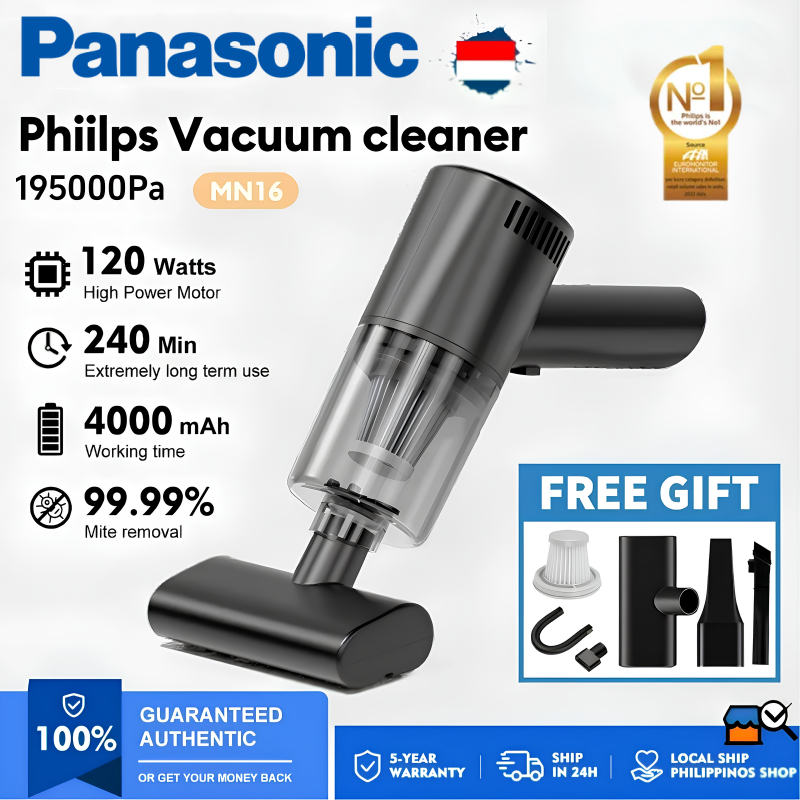Panasonic 998000Pa Vacuum cleaner genggam portable 5in1 Penghisap Debu Mobil Wireless Singkirkan tun
