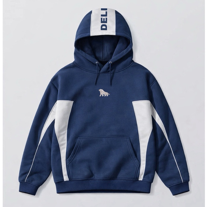 DELIRIUM Hoodie Rubby Collared Cotton Fleece