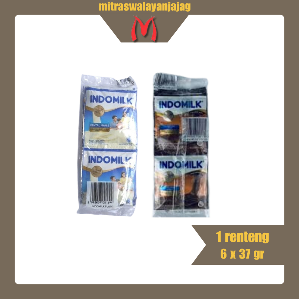 [1 PACK isi 6 Sachet] INDOMILK Susu Kental Manis Sachet 37gr | Kental Manis Sachet | Kemasan Praktis