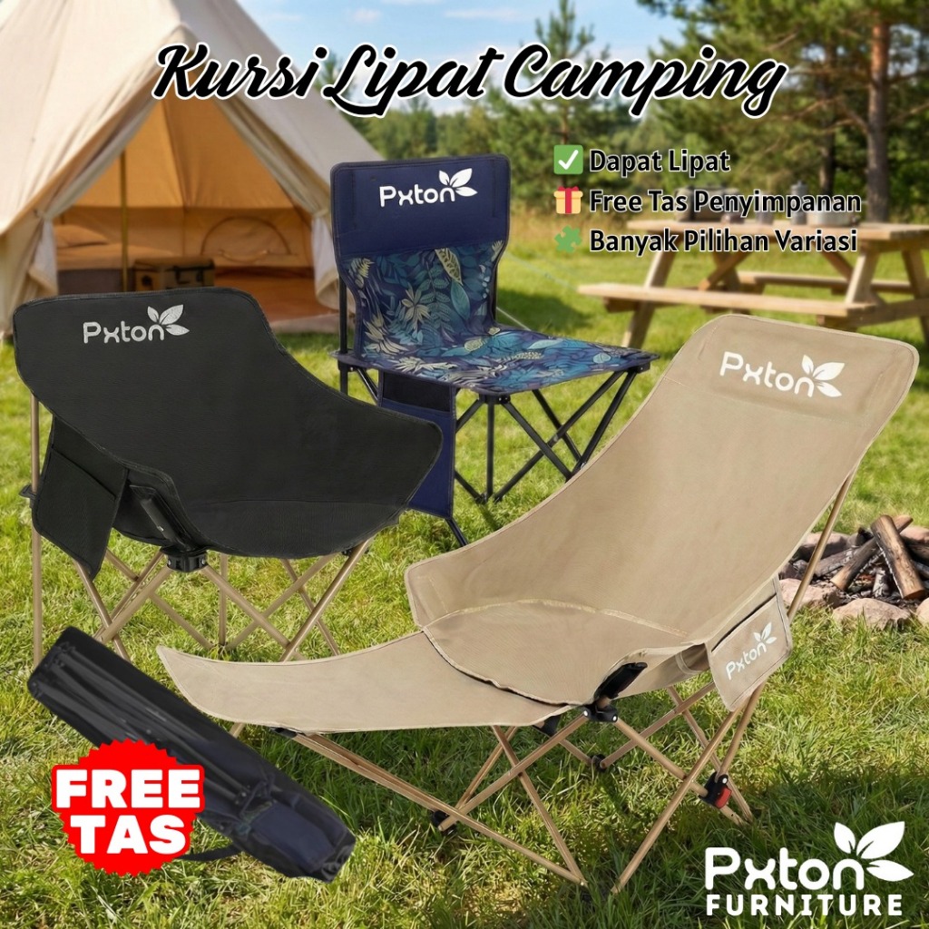 PXTON - Kursi Lipat Camping  Outdoor Portable / Bangku LIPAT