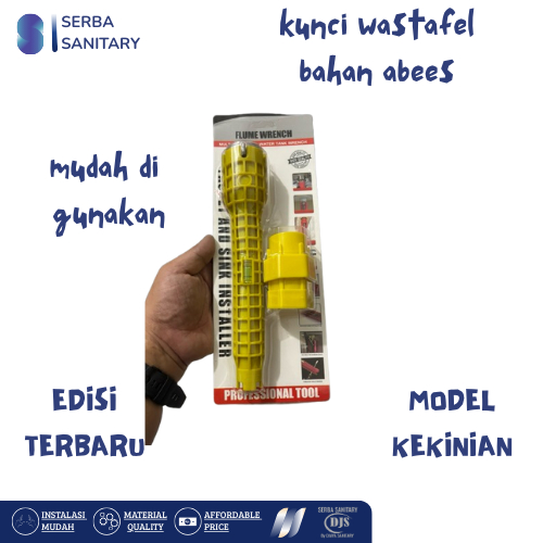 Kunci wastafel pipa wrench kunci pas wastafel warna kuning