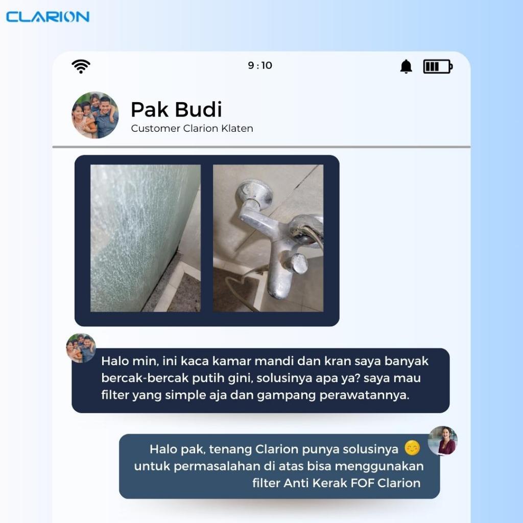 Tukuparty Anti Kerak Clarion, Fof Descaler, Khusus Shower, Mesin Cuci, Water Heater, Wastafel
