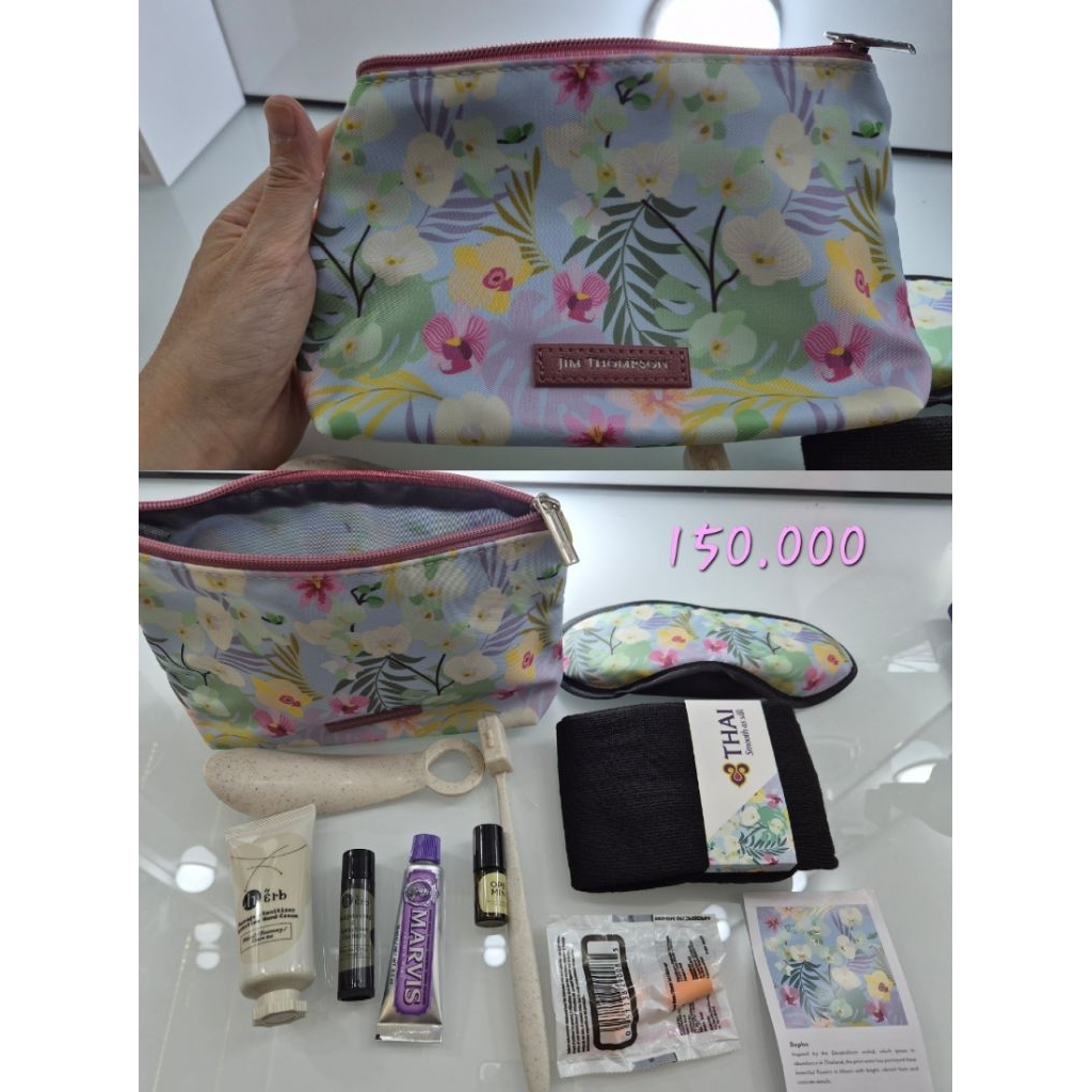 Travel pouch/tas travel merk Jims Honey asli, limited edition dibuat khusus untuk penumpang bisnis c