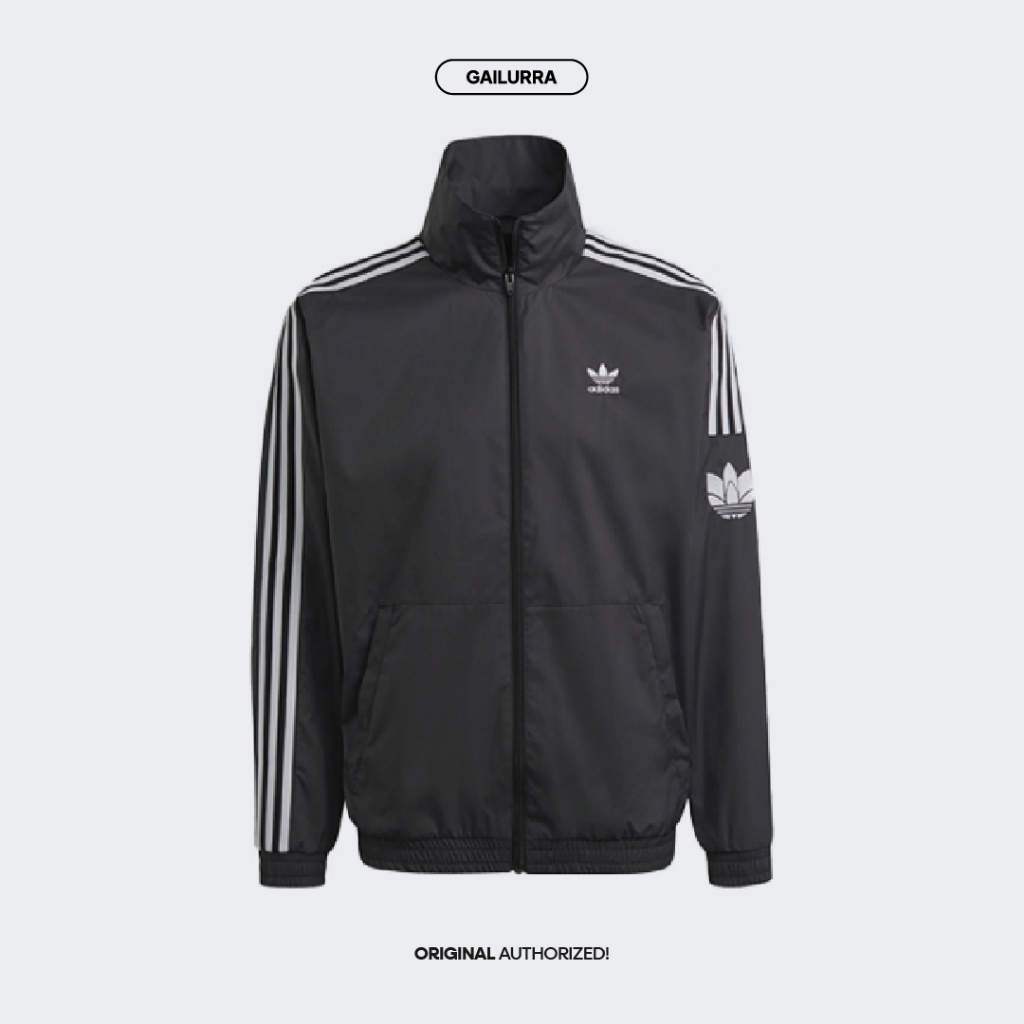 Adidas 3D Trefoil 3 Stripe Men_s Jackets Black White Original