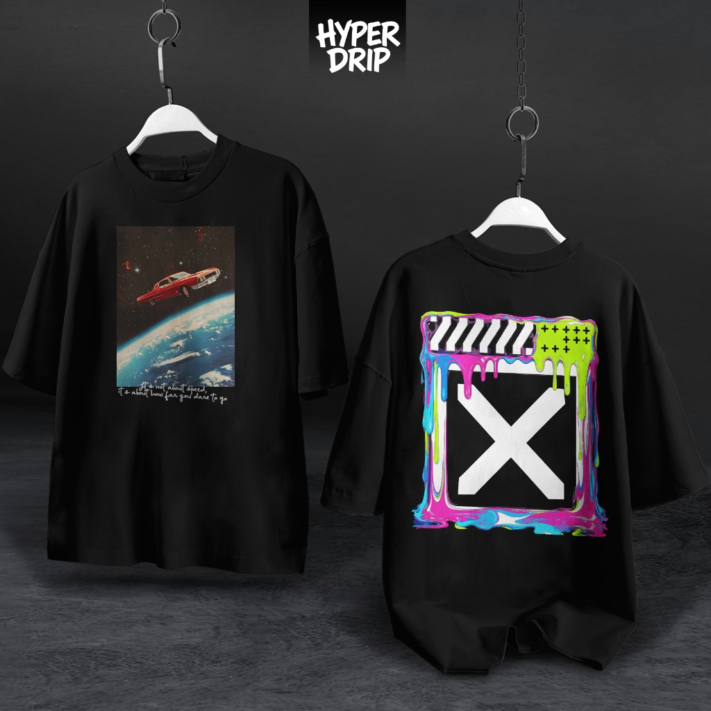 HYPERDRIP - OVERSIZE T-Shirt " COSMIC " | Kaos Oversize Unisex | Cotton Combed 20s Tebal | Baju Dist