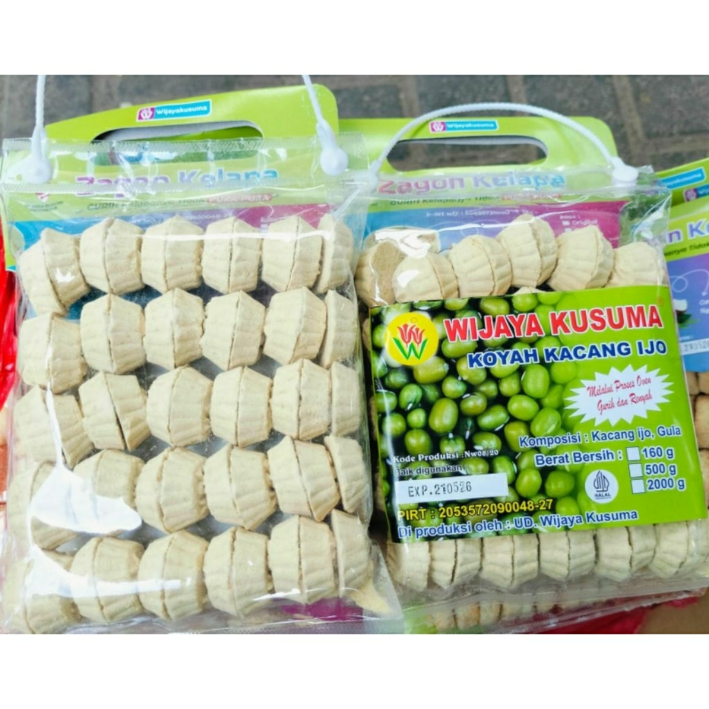 Jajanan Jadul Kue kering Koya rasa Kacang hijau  camilan manis jajanan lebaran
