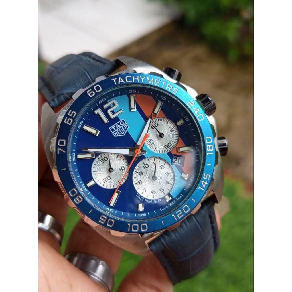 jam tag heuer formula 1 chronograph gulf special edition