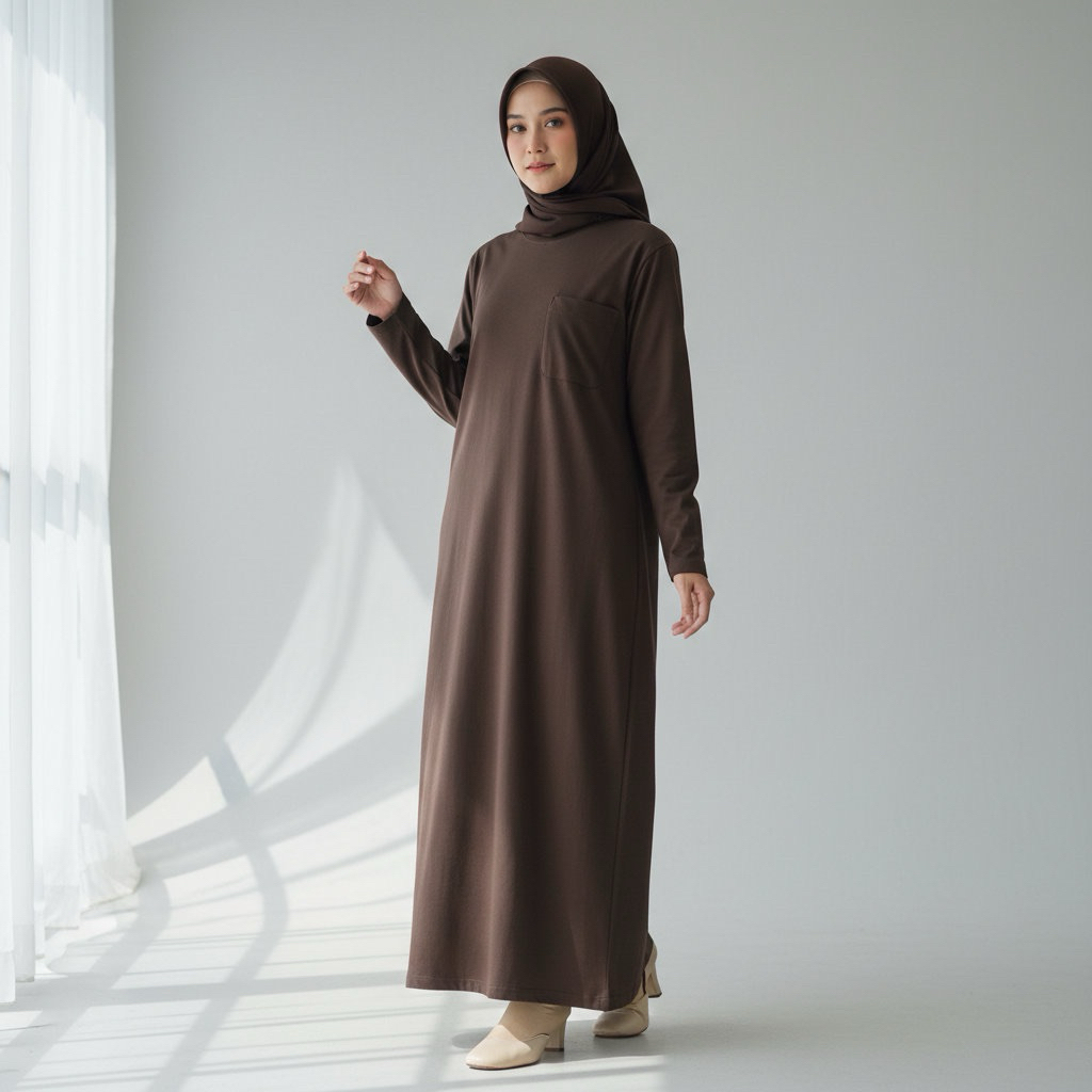 Abaya / Gamis / Dress Harian / Dres Kaos Katun
