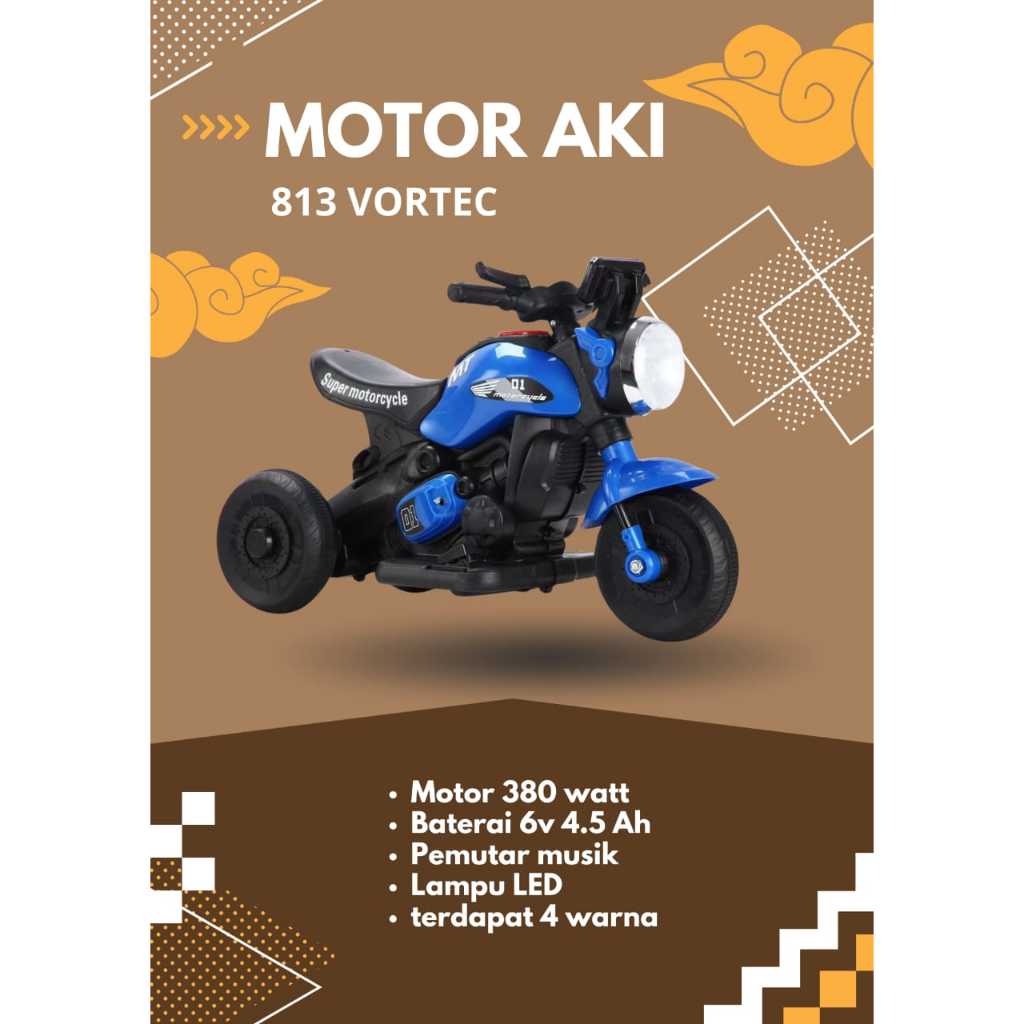 Motor Aki Anak / Mainan Anak Motor Motoran Aki Cas Charger / Motor Anak Mini Model CBR Ninja