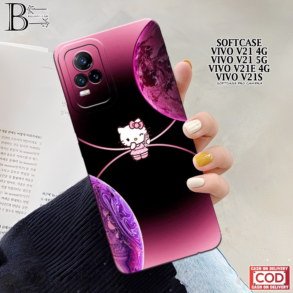 Case VIVO V21/V21e/V21s Terbaru - Fashion Case Astronot   - Casing VIVO V21/V21e/V21s - Silikon Pro 
