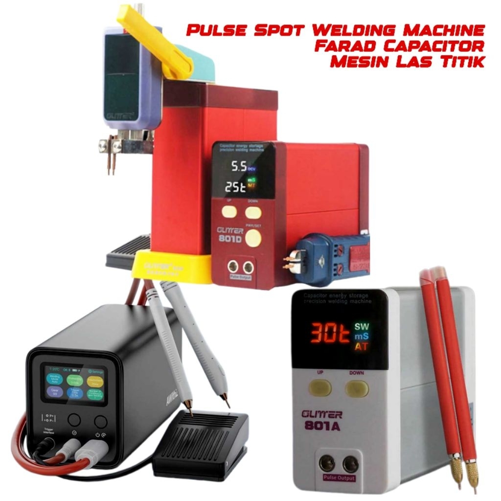 Mesin Alat Las Listrik Titik Baterai Rechargeable 18650 Spot Welding Machine Farad Capacitor Kapasit