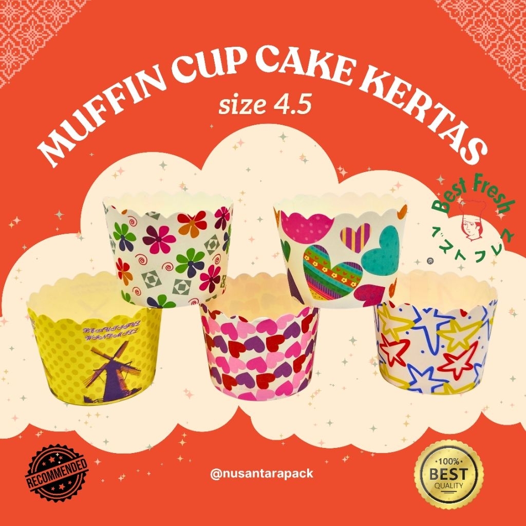 Paper Cup Cake Kertas Muffin Ukuran S (4.5) small