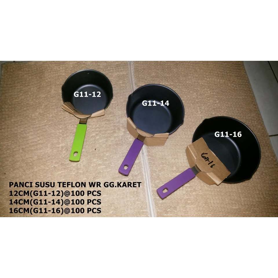 PANCI SUSU TEFLON WARNA GAGANG KARET