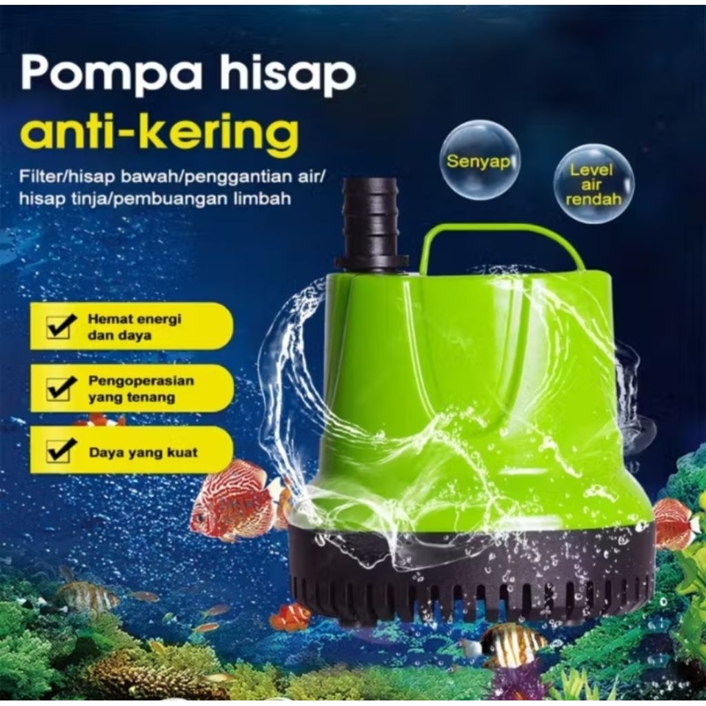 promo obral pompa air celup aquarium daya hisap kuat / pompa air serbaguna guna 25w-50w / pompa air 