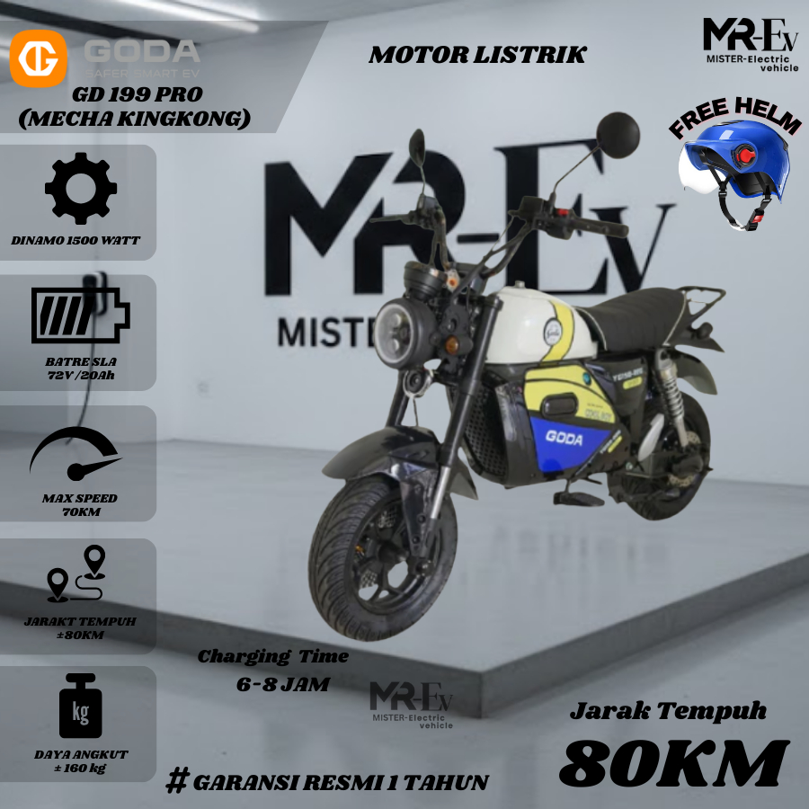 GODA SEPEDA MOTOR LISTRIK GODA 199 PRO / SEPEDA LISTRIK GD199