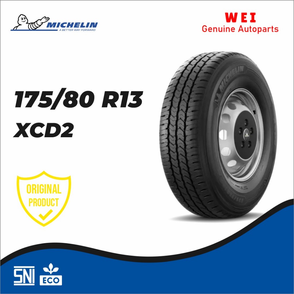 Michelin Ban Mobil ukuran 175/80 R13 LT XCD2 xcd2 untuk kendaraan angkutan muatan, Grandmax, Carry, 