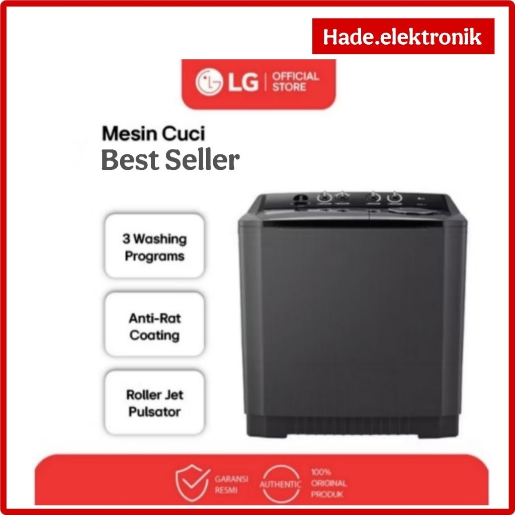 LG MESIN CUCI 2 TABUNG 14/18 KG ISTIMEWA BEST SELLER P1400/1800 RTM