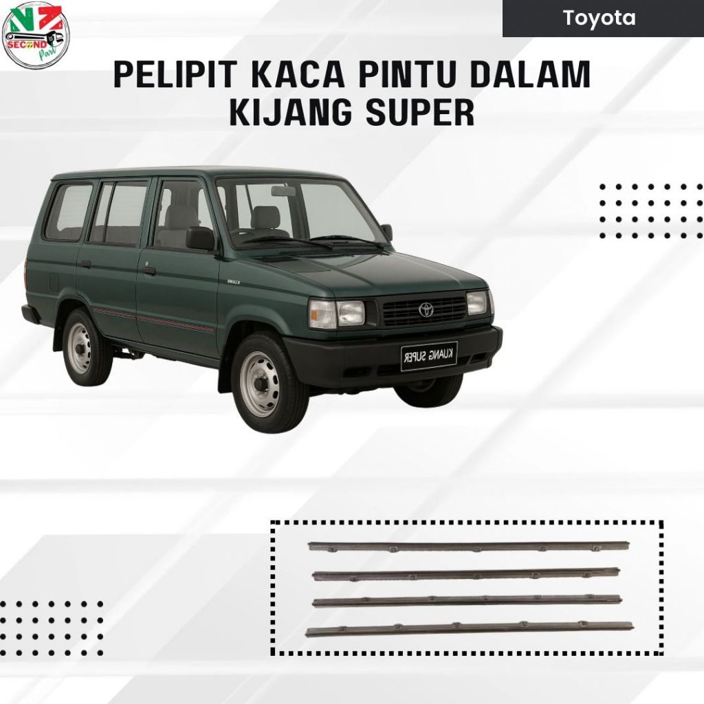 Pelipit Kaca Dalam Pintu Toyota Kijang Super | Karet Kaca Dalam Toyota Kijang Super Grandextra