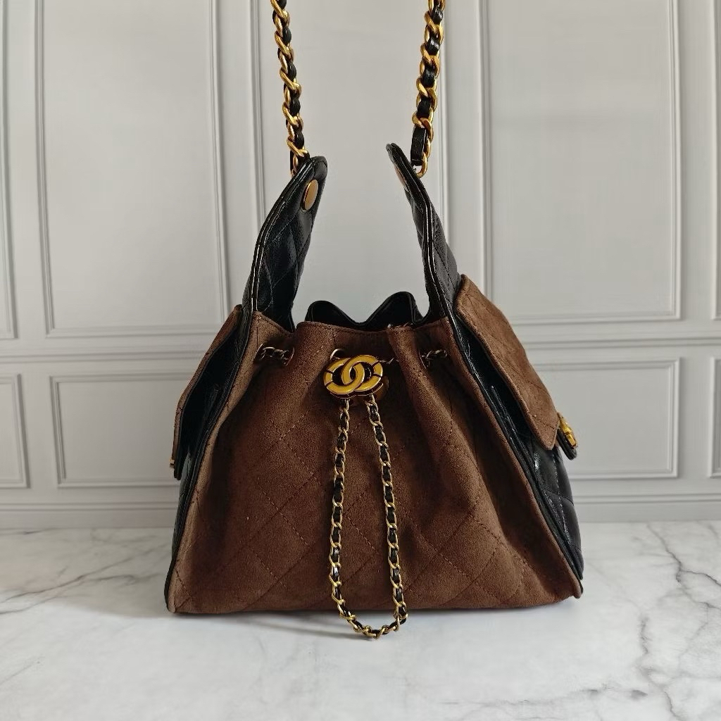 Tas Model Cendol Serut | Warna Coffee Royal Cuir | Premium