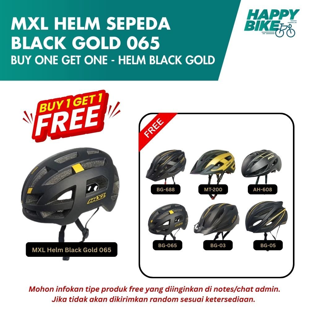 MXL Helm Sepeda 065 Black Gold - Helmet Safety Road Bike Unisex Kuat dan Nyaman Digunakan