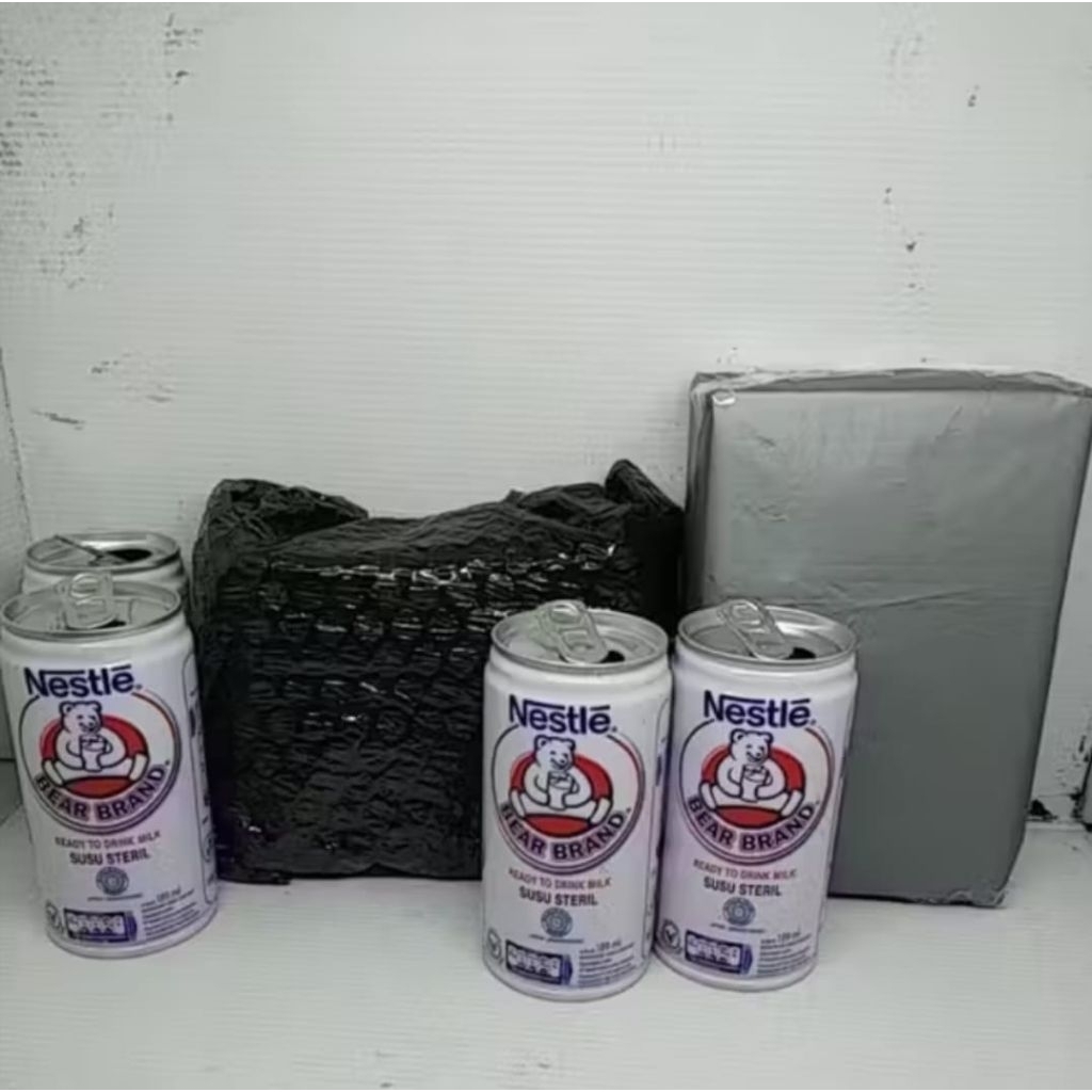 Kerajinan tangan kaleng susu beruang bekas bear brand PACKING AMAN PAKAI KARDUS
