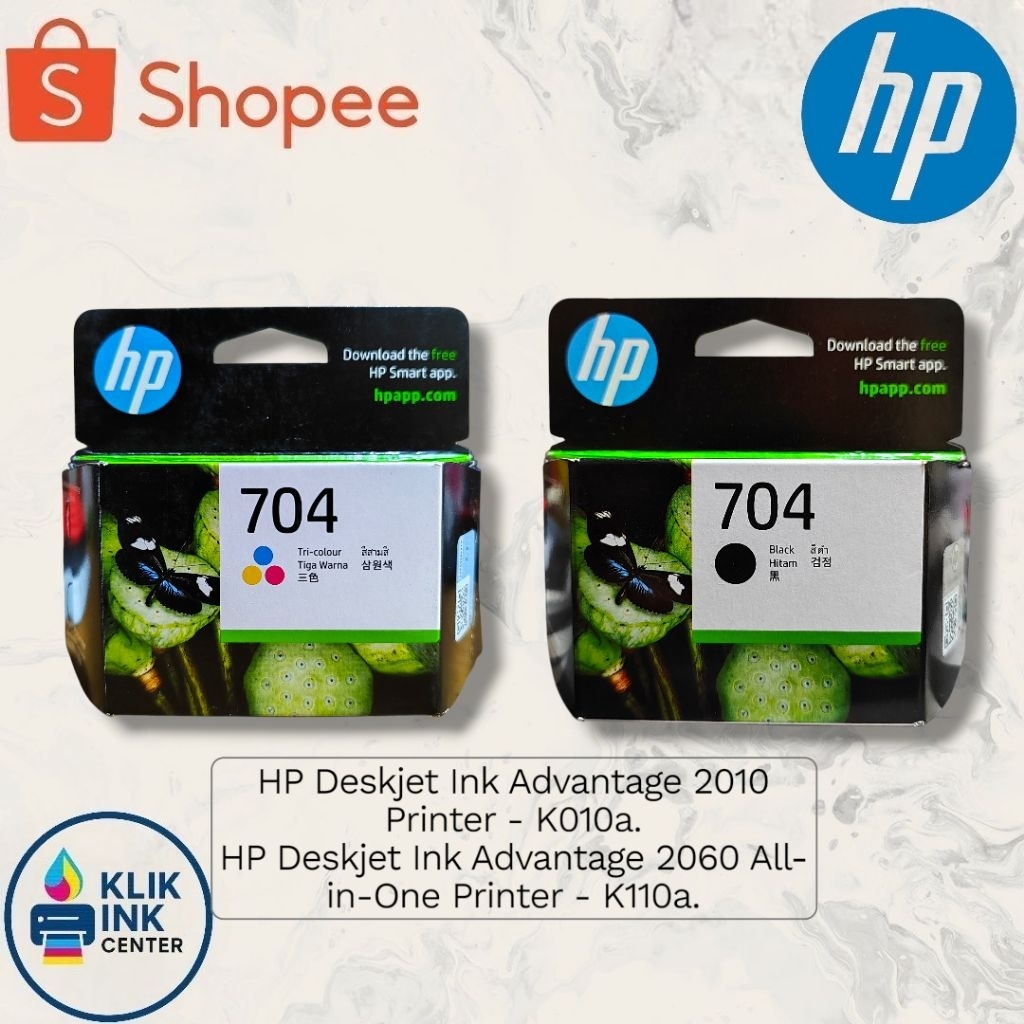 Tinta Printer Hp 704 / Tinta Cartridge Hp 704 / Tinta Hp 704 Black Tri-Colour Original