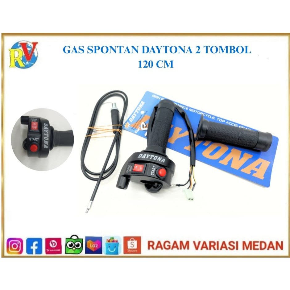 GAS SPONTAN DAYTONA 2 TOMBOL 1 KABEL GAS KONTAN 1 KABEL DAYTONA 2 SWITCH 120 CM