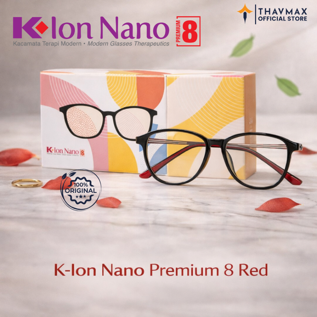 K Ion Nano Premium 8 Black Red Kacamata Kesehatan Modern Original K Link