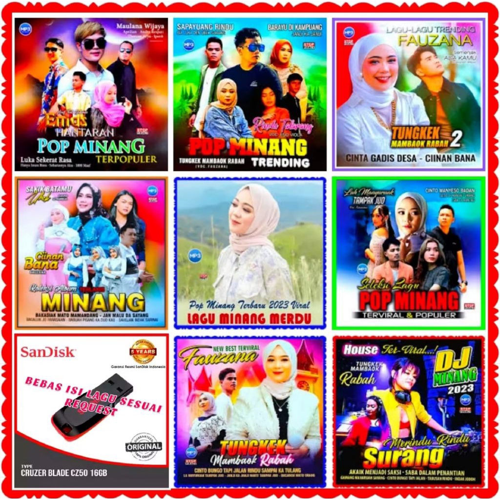 FLASHDISK USB 16GB FULL ISI MP3 LAGU MINANG-FLASHDISK ISI LAGU MINANG