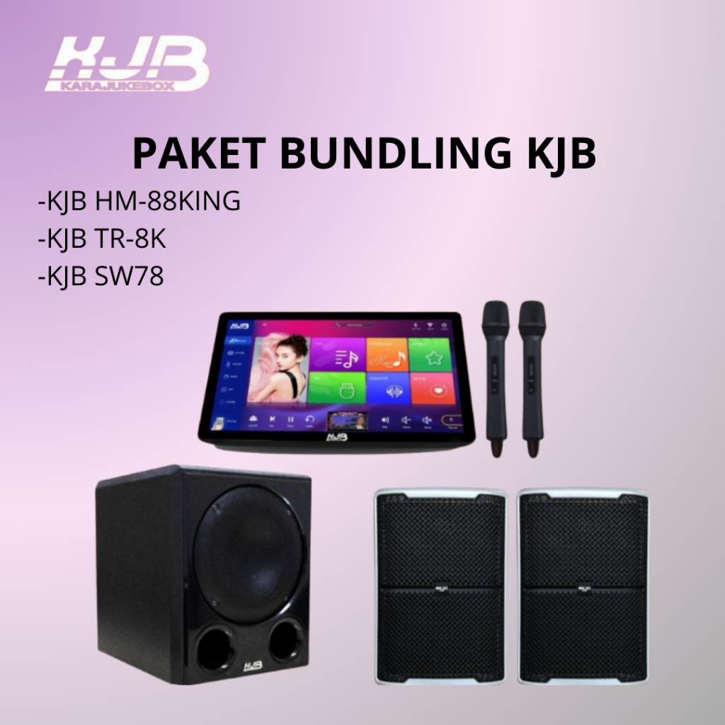 KJB Paket Karaoke KJB KING Karaoke Player SW78 Subwoofer TR8 Karaoke Speakers Original Product Berga