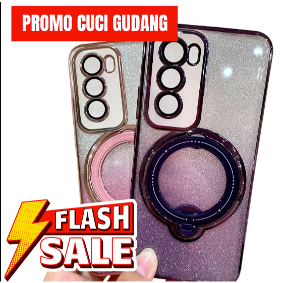PROMO CUCI GUDANG Case OPPO RENO 12 5G / 12 PRO / A57 4G / A77S LUXURY RING GRADIENT Plating GLITTER