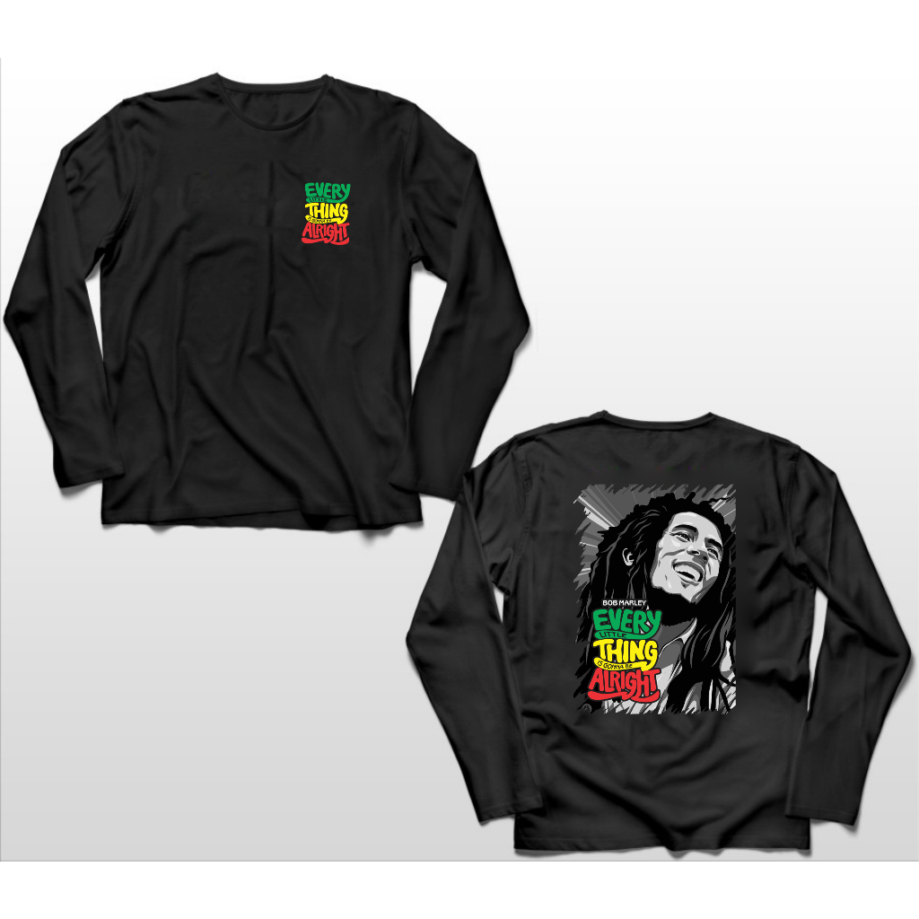 Koas Lengan Panjang BOB MARLEY Big Size Jumbo