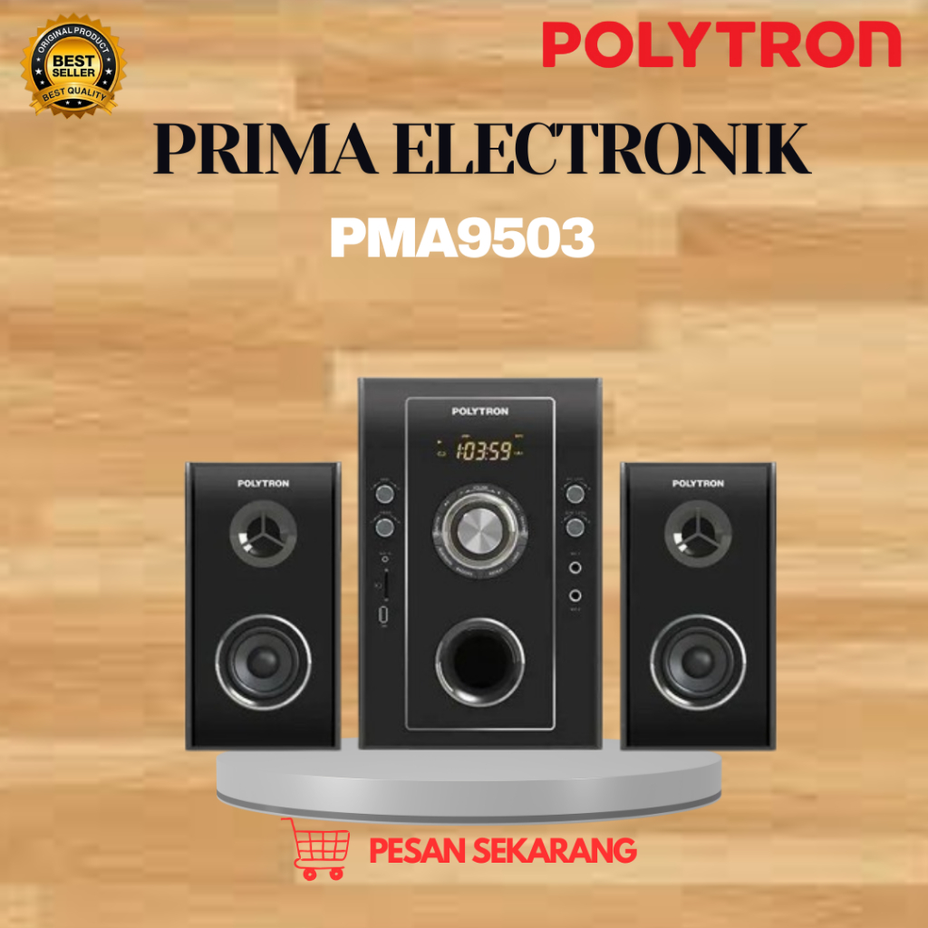 POLYTRON SPEAKER PMA9503B/W/PMA 9503 B/W/PMA-9503B/W SPEAKER MULTIMEDIA/ORIGINAL BERGARANSI RESMI
