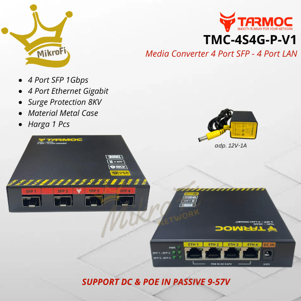Switch 4 Port Gigabit + 4 SFP Uplink POE | Switch Hub 4 Port Unmanaged