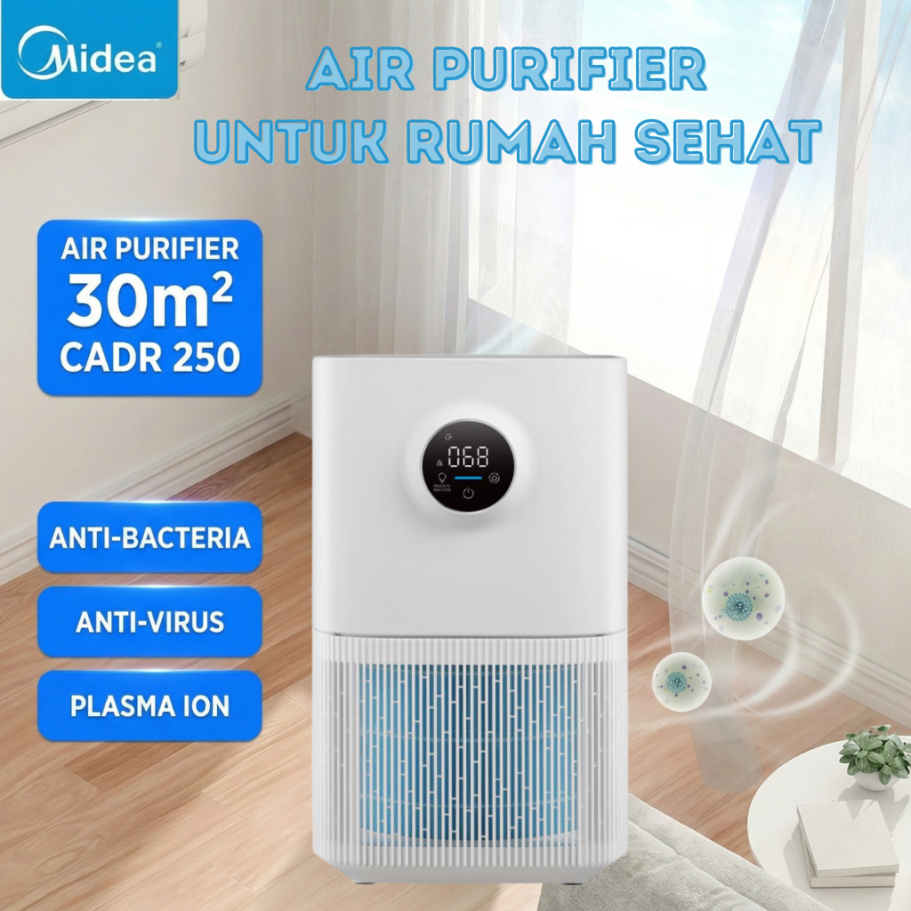 Midea | 2in1 Air Purifier  AI Control | Penyaring udara Purifier elektrik HEPA FILTER