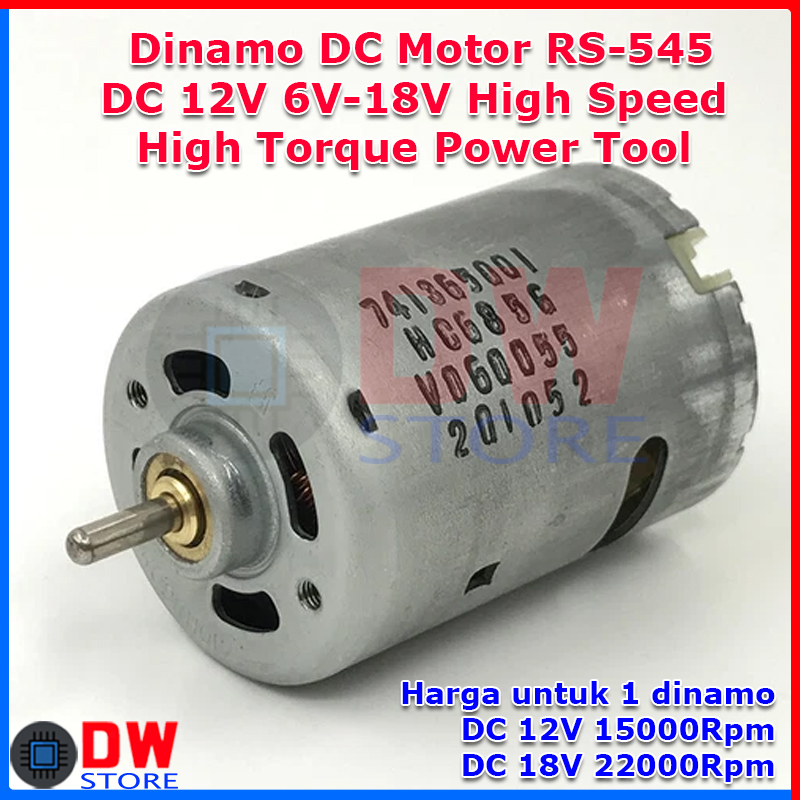 Dinamo DC Motor RS-545 545 12V-18V High rpm Speed High Torque