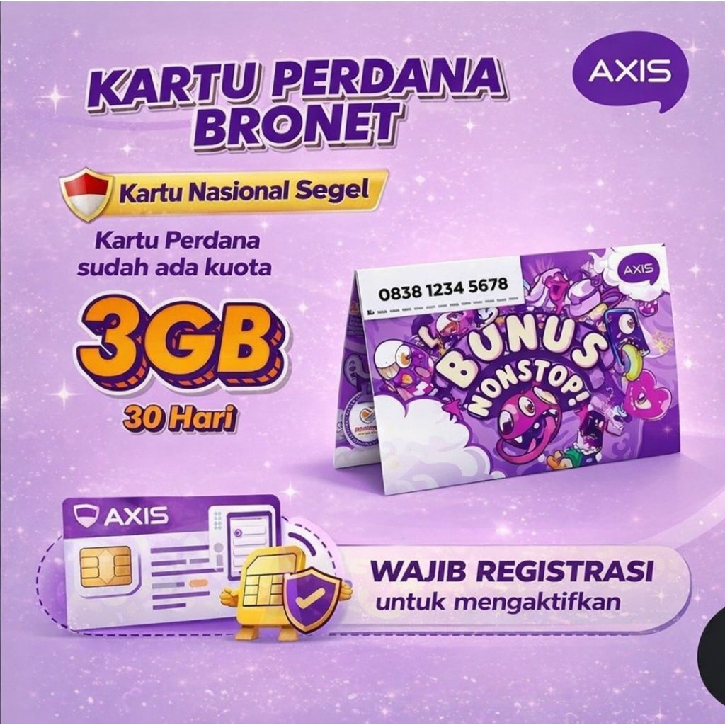 PERDANA AXIS KUOTA 3GB MURAH