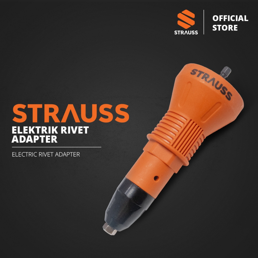 STRAUSS Elektrik Adapter Rivet Bor Listrik - Material Berkualitas / Adaptor Universal
