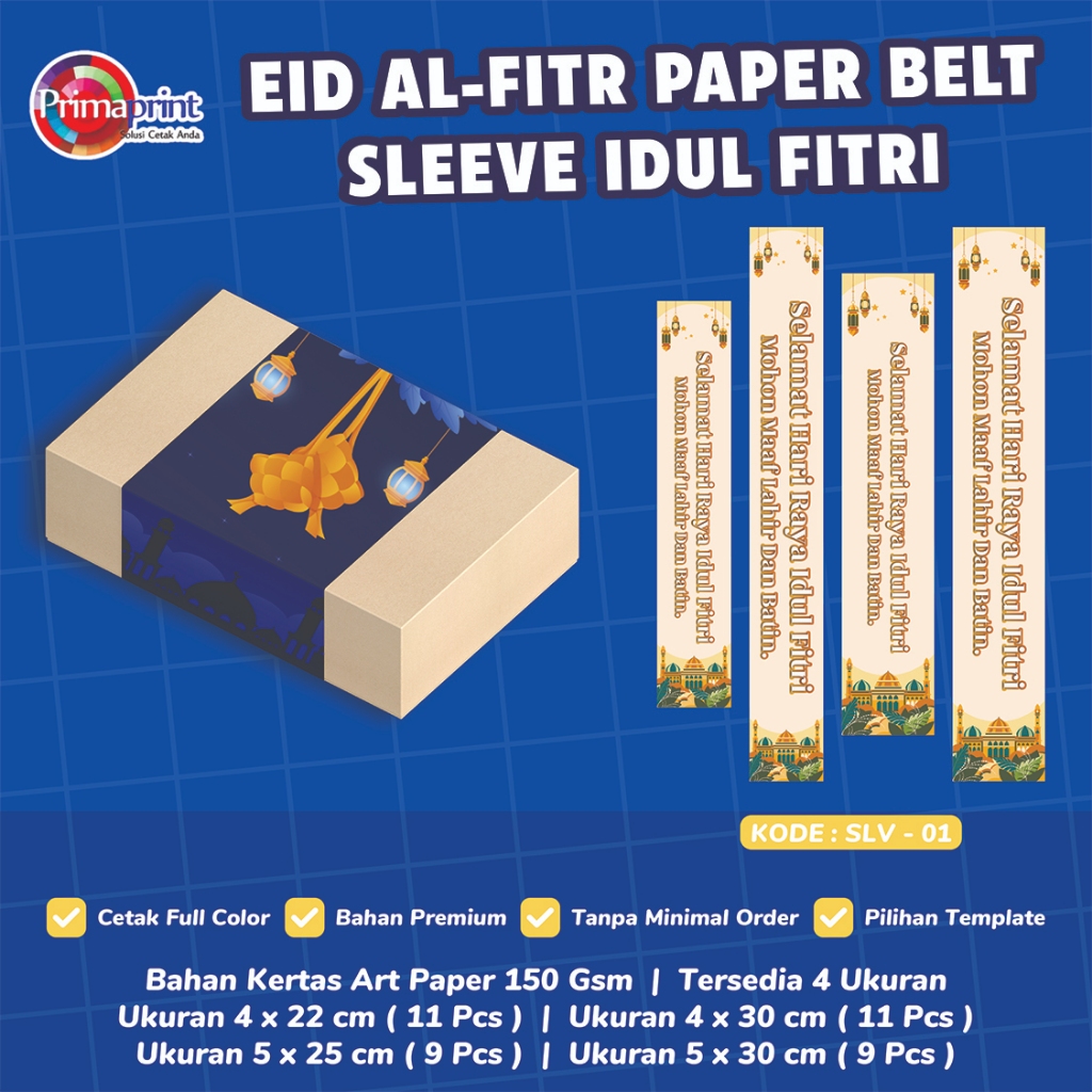 Paper Belt Edisi Hari Raya Idul Fitri | Label Sleeve Lebaran | Sleeve Hampers Box Lebaran