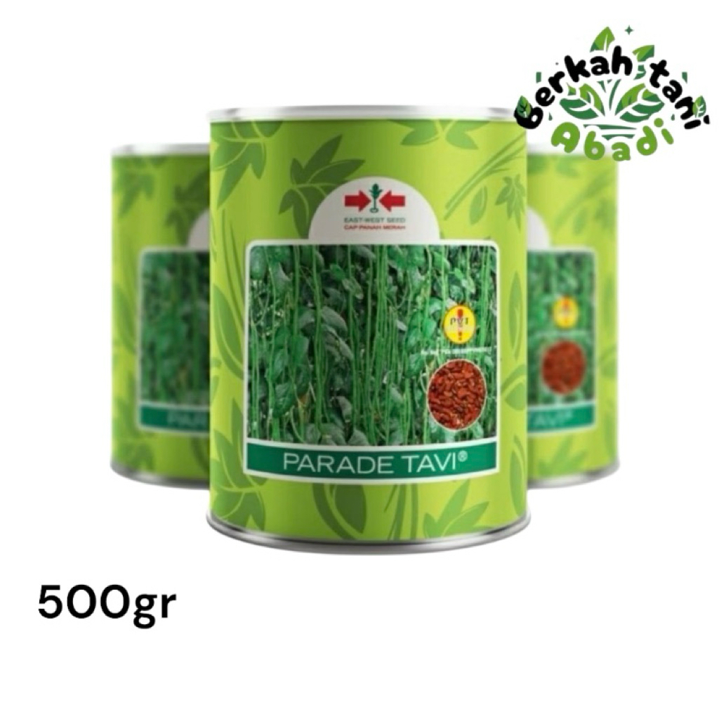 Parade tavi kaleng 500gr benih kacang panjang biji coklat panah merah