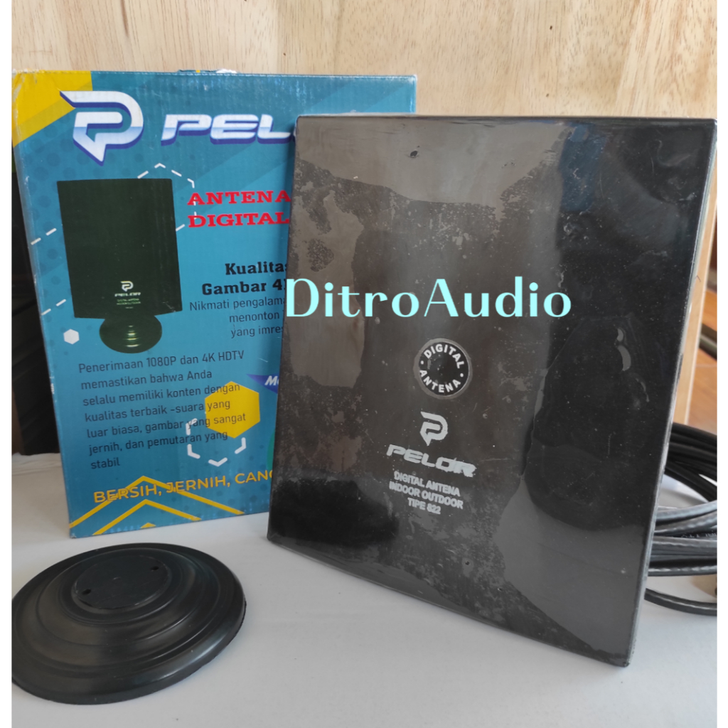Antena TV Digital PELOR 822 TV DVB T2 - Penerimaan Full HD 1080P dan Ultra HD 4K HDTV, Kabel Coaxial