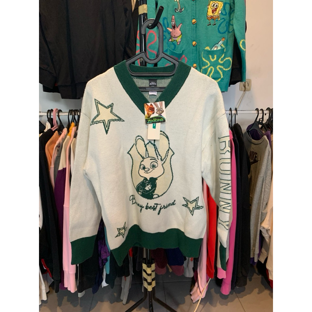 sweater rajut disney zootopia new//knitwear motif//rajut karakter