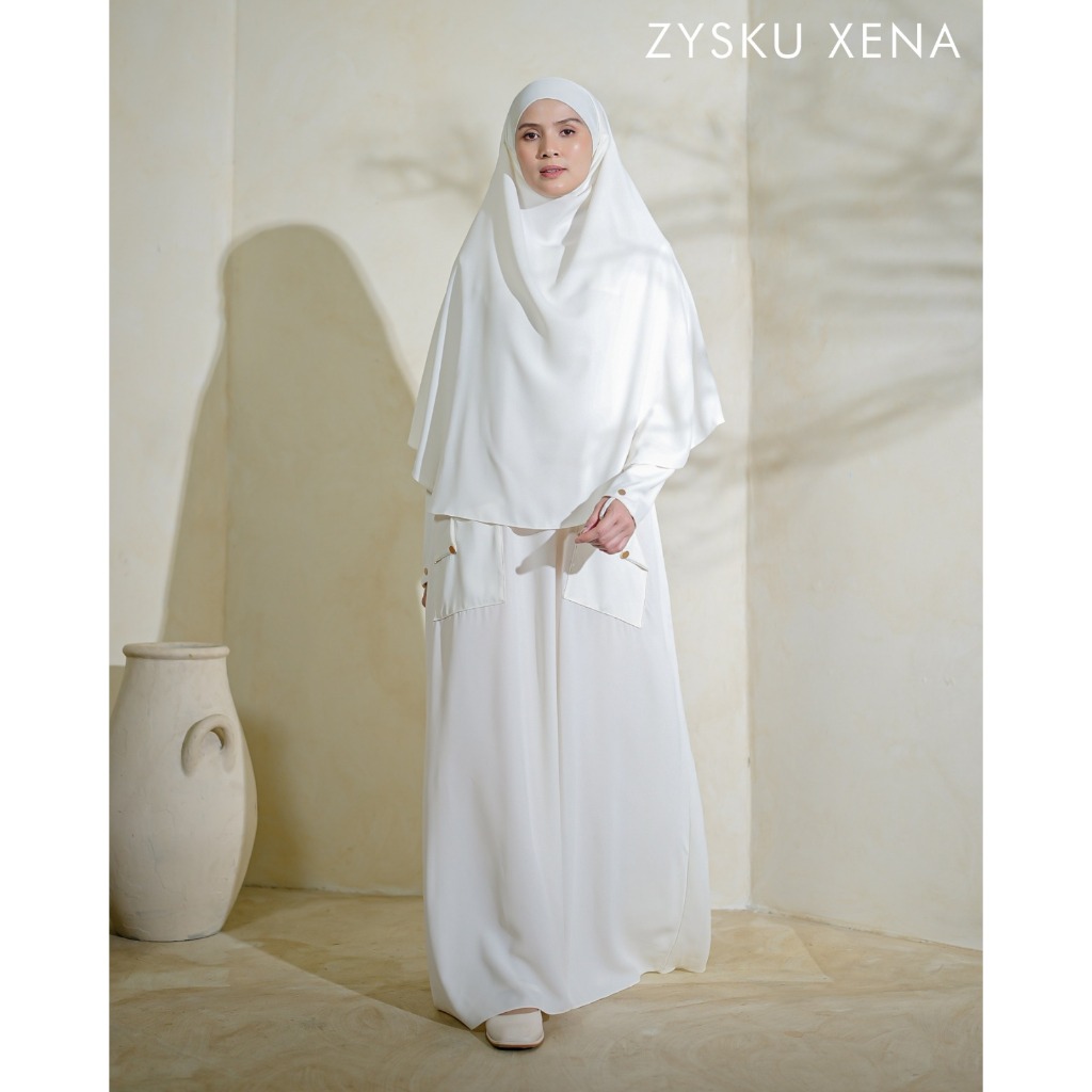 Zysku Xena | Suwayya Abaya Set - 7 Warna | Gamis Set Khimar Haji Umroh