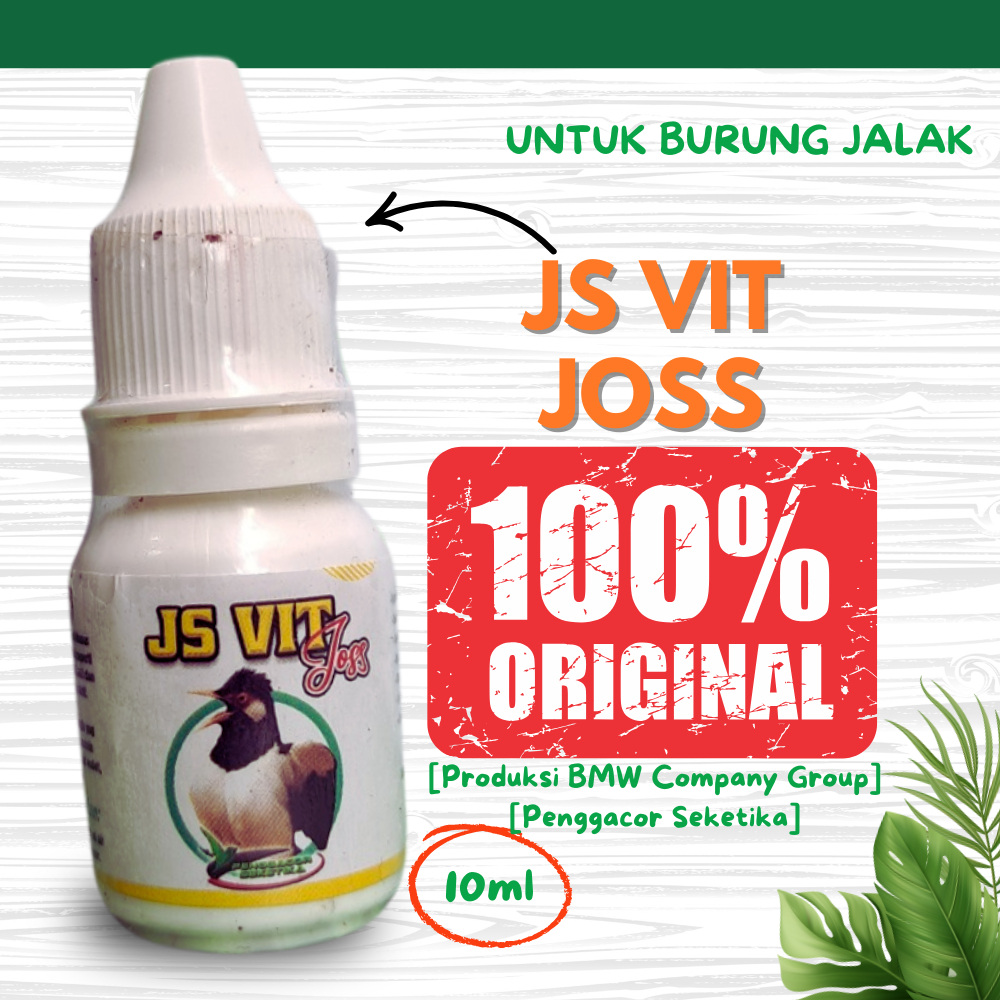 JS Vit Joss Vitamin Jalak Suren Gacor Jalak Bali Jalak Putih Penggacor Burung 10ml Kicau Stamina