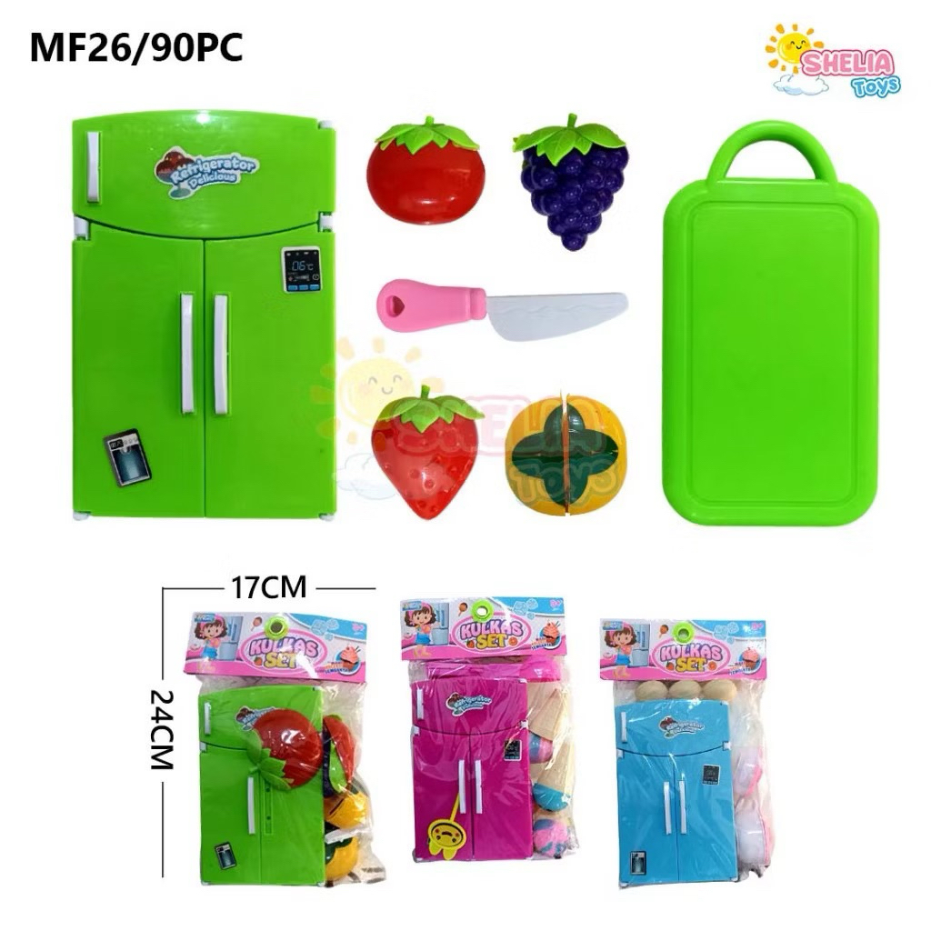 PROMO COD Mainan Edukasi Anak Kulkas Es Krim Ice Cream Permen / Mainan Kulkas Buah Dan Sayur / Maina