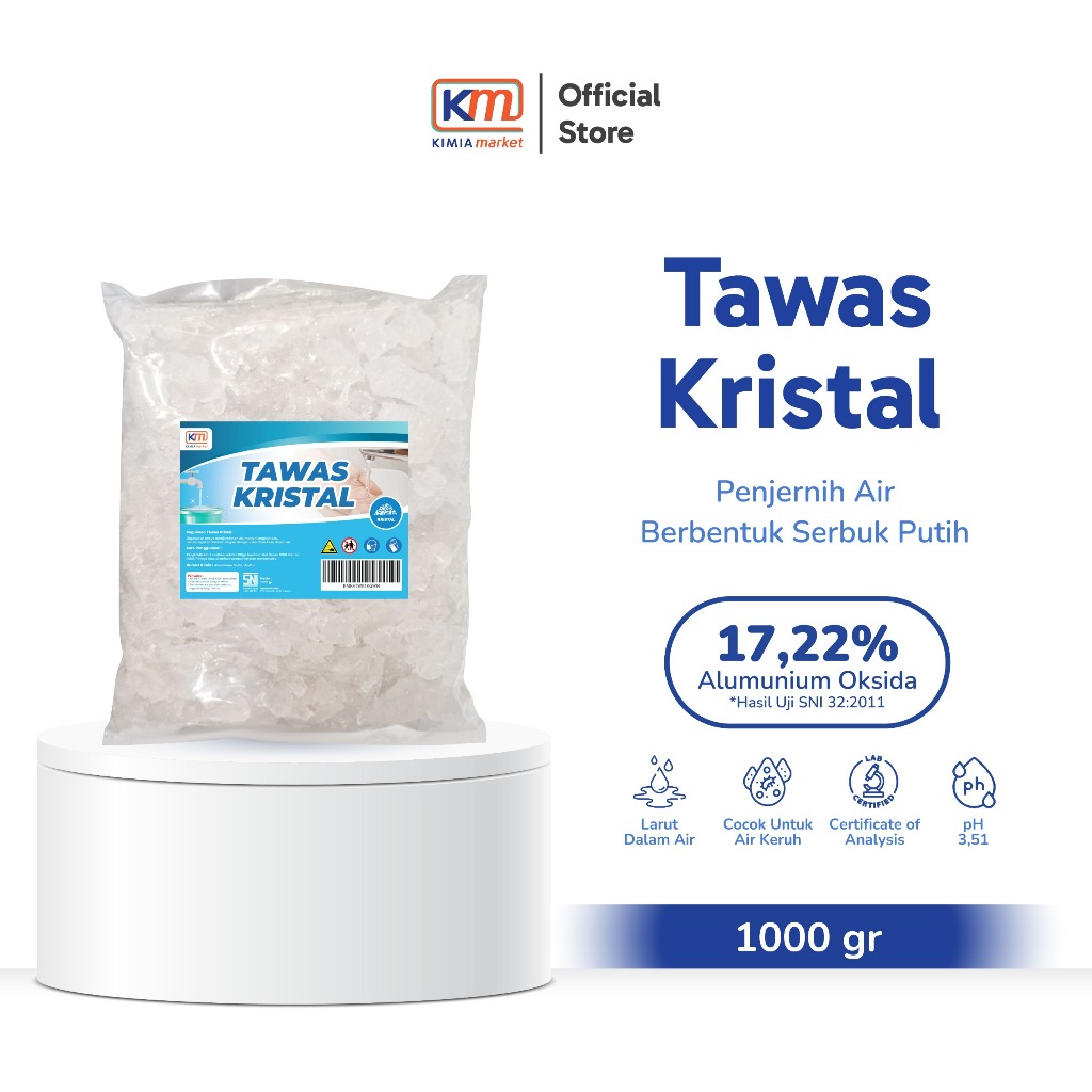 Premium Tawas Kristal / Penjernih Air 1kg / Penjernih Sumur