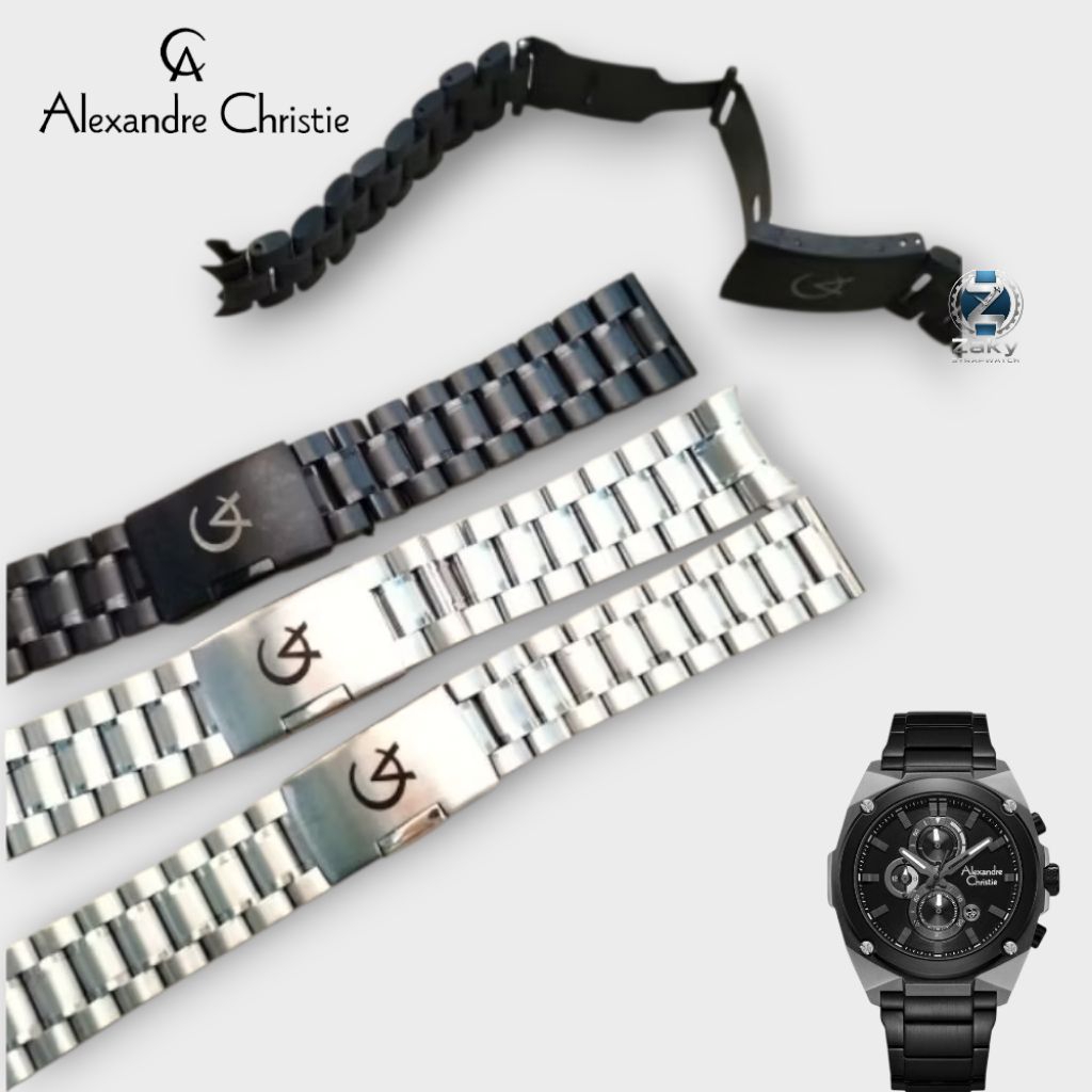 Strap Tali Jam Tangan Rantai Alexsandre Christie/Ac,Logo Ac Rantai Berkualitas Tali Rantai Ac Model 